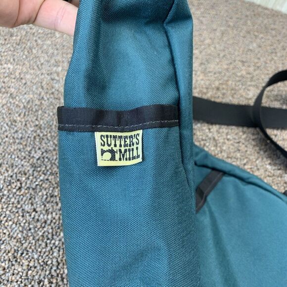 VINTAGE 90S SUTTER'S MILL GREEN Crodd Body BACKPACK USA MADE Book bag - Picture 9 of 13